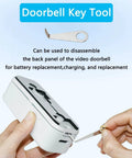 Using doorbell key tool from Six Piece Doorbell Replacement Screws Set For Blink And Ring Video Doorbells to open back panel