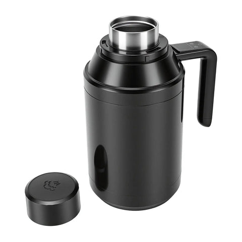 Portable 1300Ml Car Electric Kettle 12V And 24V Plug with handle and lid, designed for brewing coffee and tea on the go.