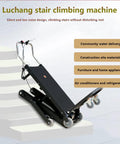 Heavy Duty Electric Stair Climber Trolley With Removable 48V Battery And Brushless Motor For Tough Jobs hauling Heavy Gear Up Or Down The Stairs Like A Pro on stairs with low noise design.
