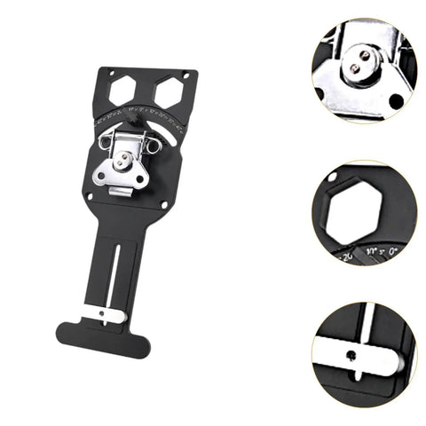ShengQuanHao Adjustable Aluminum Alloy Guide Rail Tool For Precision Wood Cutting And Home Carpentry with secure clamp detail.