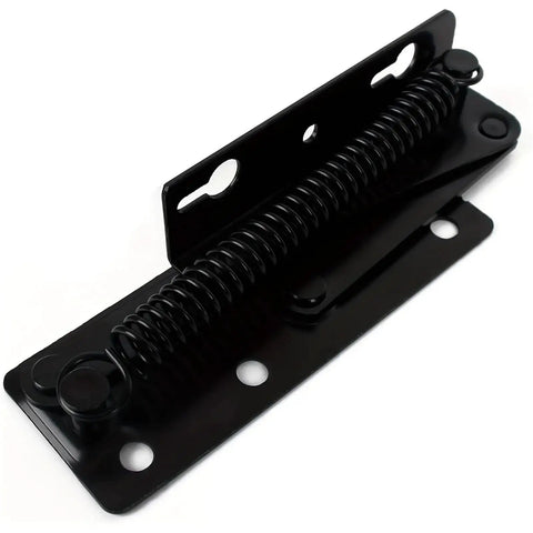 80 Degree Spring Lift Top Hinge For Cabinets And Beds Easy Lift With Smooth Folding Steel Construction shown in black steel material