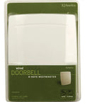 Wired Electronic Door Chime With Off White Cover, Adjustable Volume, Westminster 8 Note, Hardwired Doorbell System