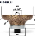 Three Quarter Inch Ogee Diamond Hand Profiler Router Bit Profile Wheel With M10 Thread For Granite Concrete Marble Countertop Edge Pro Grade Heavy Duty Coarse Grit For Polisher Or Grinder, side view