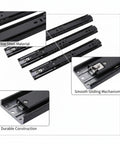 Side-Mount Drawer Slides For Cabinets, Cold-Rolled Steel Replacement Hardware, Full Extension Glides For Kitchen And Furniture, Built Tough For Daily Use.