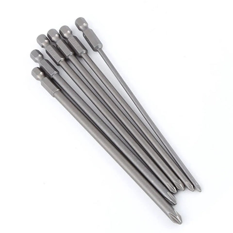 Get Your Hands On Six Pack Of Top Shelf S2 Steel Magnetic Screwdriver Bits Perfect For Any Tough DIY Job Plus Electric Drill And Hand Tool Repairs Around The House, six S2 steel magnetic driver bits
