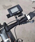 Carbon Fiber Bike Handlebar Extender with Double Clamp Mount and GPS attached for better visibility and mounting more gear