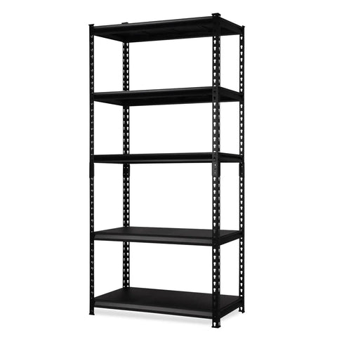 Beefy Heavy Duty Metal 5 Tier Storage Shelves With Adjustable Heights 1650Lb Capacity 330Lb Per Shelf Industrial Garage Organizer