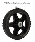 8-Inch PVC Mower Replacement Wheels With Bearings, 2 Pack For Push Lawn Mowers, Heavy-Duty Grip Traction, Smooth Rolling