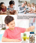 Kids using Green Digital Coin Counter Money Bank With LCD Display, 1.8L ABS Jar, Battery Operated Wide Mouth Savings Jar