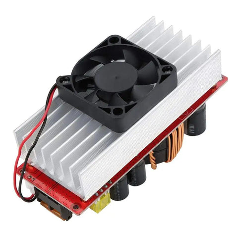 Beefy 1500W Boost Converter DC To DC Step Up Module with fan, voltage input 10-60V, output 12-97V, for solar and LED projects