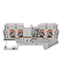 50 Pack PT 2.5 Quattro 4 Wire Terminal Block For DIN Rail With Spring Clamp Quick Safe Electrical Connection compact gray