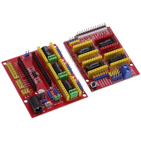 CNC Shield V3 V4 Expansion Board For DIY 3D Printer And Engraver With A4988 DRV8825 AT2100 Drivers Pro Grade Electronics Easy Install Rock Solid Performance For Precision Projects red PCB control boards