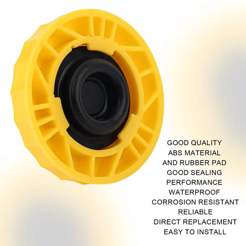 Yellow Brake Fluid Cap Replacement For Master Cylinder Reservoir 2.59 X 2.59 X 0.43 In Tight Seal No Drip Cap For Chrysler