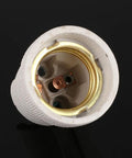 Close-up view of a Heavy Duty E26 E27 Light Socket built from heat resistant ceramic for smooth bulb swaps.