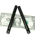 Dual Ferrocerium Rod Fire Starter Set Two One Half Inch By Five Inch Rods For Outdoor Survival next to a dollar bill