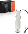 Top Shelf Electric Fuel Pump Module Assembly For Volvo 850 C70 S70 V70 With Sender And Filter Zero Drama Bolt Up Fitment For 2 Point 3 And 2 Point 4 Liter Inline Five Engines Years Ninety Three To Two Zero Four next to its packaging.