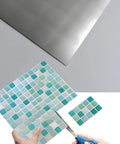 Cutting Peel And Stick Backsplash Tiles For Kitchen And Bathroom 3D Subway Style Self Adhesive Vinyl Tiles Waterproof Blue Marble Look