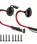 2-Pack SAE Quick Connector Harness With Sidewall Port, 1 Ft 12 AWG Male To Female Cable with screws shown