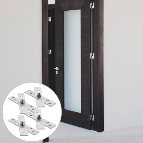 Hidden Door Pivot Hinges Four Piece Stainless Steel Set 360 Degree Rotation Self Closing Heavy Duty Up Down Shaft Hinge Built To Last