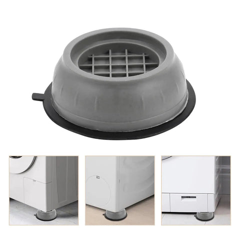 Anti Skid Washer Foot Mats 4 Piece Set with Height Adjustable Vibration Pads for Washing Machines
