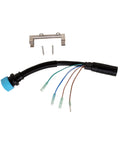Ignition Wire Adapter Harness 8 Pin To 14 Pin For Mercury Mariner Quicksilver Mercruiser Outboard Engine Remote Control Box 1 Ft Length 84 896542T01 Premium Marine Grade Wiring Kit With Bracket And Screws Easy Install showing black connector with wires, metal bracket, and screws