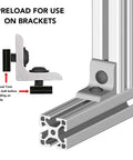 Heavy Duty 5/16-18 Thread Steel Slide In T Nut For 1.5 Inch Aluminum Extrusions Compatible With 1515 1530 3030