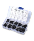 260 Piece E Clip Retaining Ring Snap Ring Kit With 9 Common Sizes From 3mm To 12mm Durable Heat Treated Carbon Steel Black Oxide Finish In A Handy Resealable Organizer Case For Easy Storage