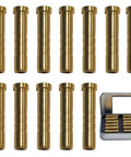 50 Grain Copper Arrow Inserts With Screw In Connector For.244 Inch Arrow Shafts Pro Grade Brass Tail Weight 12 Pack