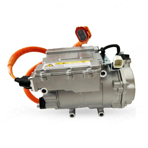 Rugged Build 320V Electric Vehicle AC Scroll Compressor With Integrated Inverter And Smart Controller with orange power cable.