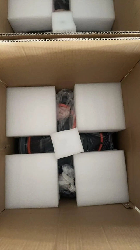 5000W Fat Bike Hub Motor Wheel For Electric Bicycle Ebike in packaging with foam inserts for protection.