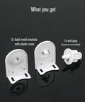 Heavy Duty Roller Blind Repair Kit With Brackets And Mounting Hardware For 32mm Tubes shown with brackets and end plug