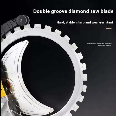Double groove diamond saw blade for Heavy Duty 3500W Electric Wet Cut Wall Saw Machine With 300Mm Cutting Depth And Integrated Water Pump.