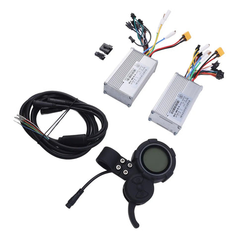 52V 25A 1200W Electric Bike Controller Kit With LCD Display Aluminum Alloy Housing Dual Drive System Full Wiring Harness