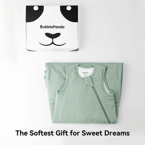Soft Bamboo Rayon Sleep Sack For Babies 12 To 18 Months, 1.0 Tog with 2-way zipper and panda-themed packaging