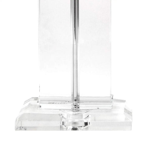 Toledo 25 Inch Crystal Table Lamp With Cotton Shade Great End Table Lighting base detail with durable glass crystals.