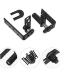 Self-Closing Automatic Door Hinge For Bar Doors Built Tough Heavy-Duty Stainless Steel With Smooth Double-Action Motion For Bar Counters And Salons Easy Secure Mounting For Thick Doors, black hinge set with screws