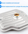 Auto Transmission Filter Kit Replacement 58618 fits Toyota Lexus Scion cars, silver filter showcasing installation ease.