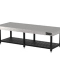 Hella Tough Heavy Duty Welding Fixture Table 120 By 48 By 36 Inches with precision laser cut holes and sturdy black frame.