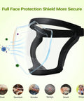 Clear Full Safety Face Shield For Adults Unisex with anti fog protection against dust, smoke, sprays, and sawdust
