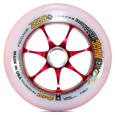 Red Magic Hardcore 2.0 Inline Speed Wheel For Road Skating 125mm Aluminum Hub X Firm Single Wheel World Championship Winning Speed