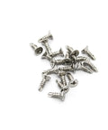 Built Tough 100 Piece Set Of Size 8 By 1 2 Inch 304 Stainless Steel Pan Head Phillips Self Tapping Sheet Metal Screws in a pile.