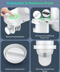 No Sweat Wifi Automatic Fish Feeder Wall Mount Auto Dispenser For 20 Plus Gallon Aquariums Usb Powered Smart Tank Kit ergonomic controls and moisture-proof storage features.