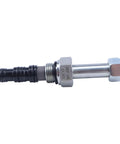 JEENDA 2-Way Lowering Dump Valve LSPC-080-4-00 side view; metal body with hex nut and black hose barb