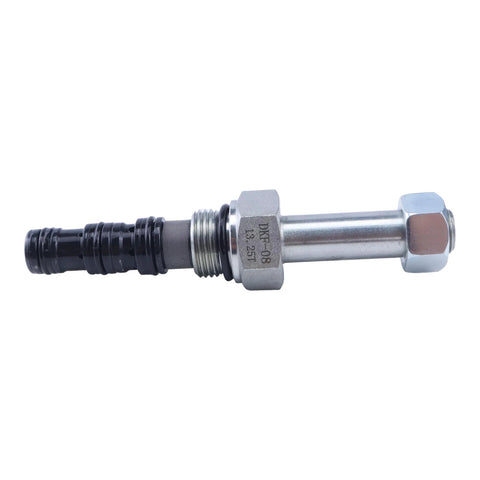 JEENDA 2-Way Lowering Dump Valve LSPC-080-4-00 side view; metal body with hex nut and black hose barb
