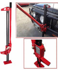 Beefy 3 Ton Universal Trail Jack For Trucks, SUVs And Farm Tractors With Bumper Ratcheting Lift 48 Inch Off Road Utility Jack shown
