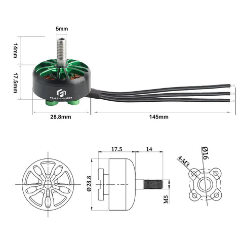 2306.5 Brushless Drone Motor 2300KV For 2 To 4S Ultralight FPV Quad Copter And RC Airplane 5 To 6 Inch Frame Build