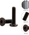 Ten Piece Baby Crib Bolts Replacement Hardware Kit With Flat Head Socket Screws M6 X 25mm For Bed Frames and Chairs, black oxide steel