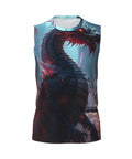 Dope Men's Muscle Tee With Urban Dragon Graphic Quick Dry Workout Tank Top Lightweight Stretchy Polyester Blend for gym workouts.