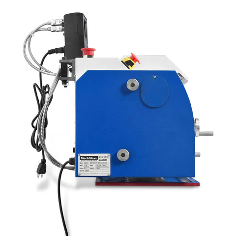 Side view of 1.5 Inch Spindle Bore Metal Lathe With DRO, 8x16 Inch Benchtop Lathe, 1.5 HP Brushless Motor
