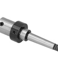 Side view of steel Morse taper internal cooling drill sleeve R8 adapter MT2-19.05mm for magnetic drills and lathes